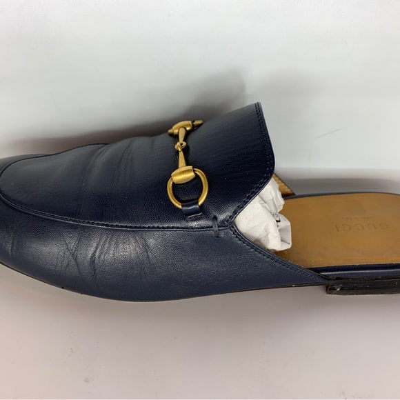 Gucci Princetown loafer mules, navy blue, size 41 1/2 - Picture 8 of 12